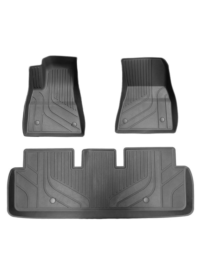 Mats Fit for 2024 Tesla Model 3 Highland, TPE All-Weather Floor Liner, Full Set Black Floor Mats and Cargo Liner Mat Custom Fit for Tesla Model 3 Highland